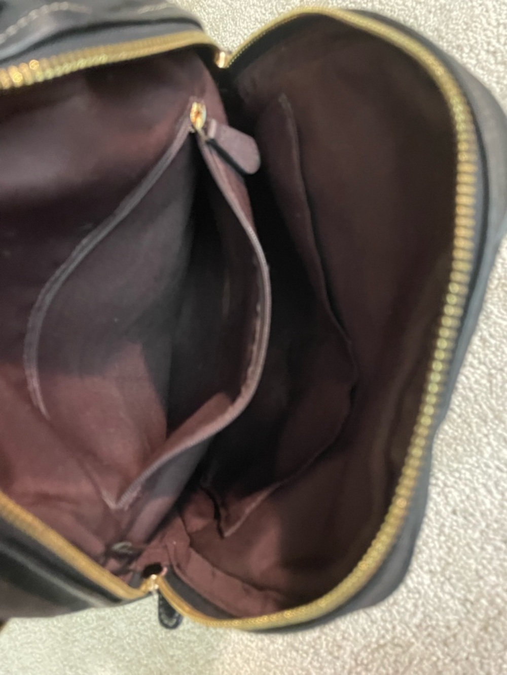 COACH Black Nylon Backpack with Gold Hardware & Keyring - Picture 4 of 4